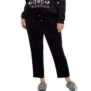 Torrid Black Crushed Velvet Drawstring Waist Soft Cozy Loungewear Pants size 2X